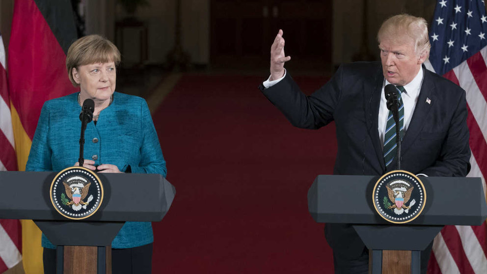 Rueda de  prensa de Trump y Merkel
