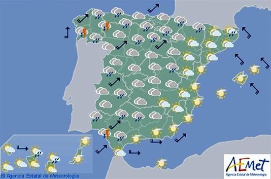 Fuertes tormentas para hoy en Galicia, Asturias y León