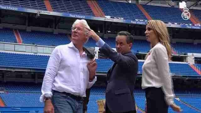 Richard  Gere visita el Bernabéu