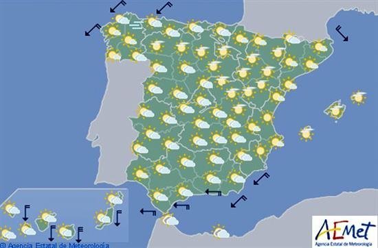 Hoy, bajada de termómetros en Andalucía y Canarias y tormentas en noroeste