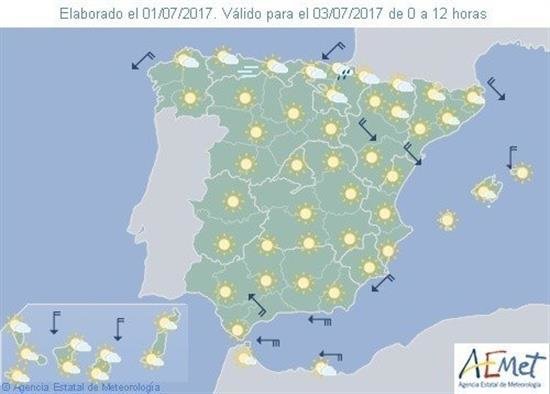 La semana arrancará con viento en Galicia, Girona, Estrecho y litoral andaluz