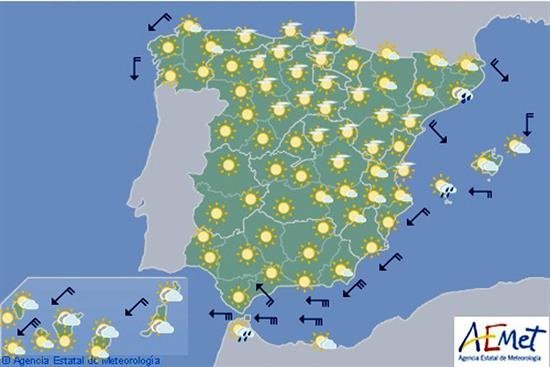 Hoy, ascenso paulatino de las temperaturas, salvo en Canarias