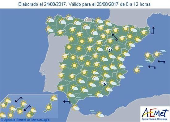 Hoy, altas temperaturas en Canarias, Navarra y mitad sureste peninsular