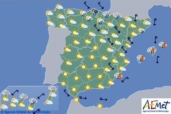 Hoy precipitaciones localmente fuertes en Cantabria, Navarra y Cataluña