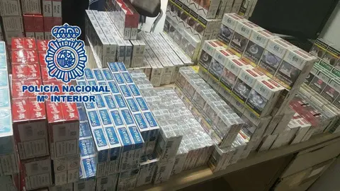 Cajetillas de tabaco decomisadas por la Policia Nacional