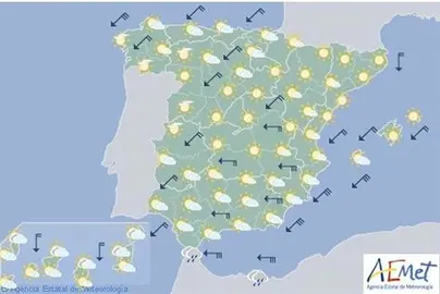 Las lluvias se quedar&aacute;n hoy en el sur de la Pen&iacute;nsula