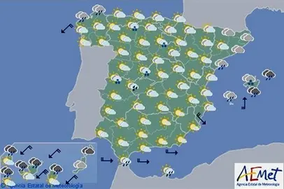 Nieve en muchos lugares y lluvias fuertes en Catalu&ntilde;a y Baleares para hoy