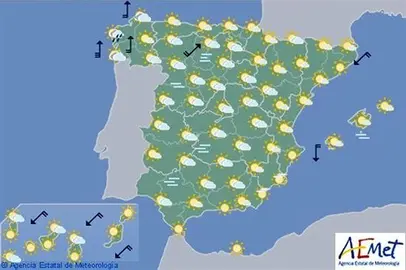 Las temperaturas vuelven a subir hoy de forma notable en el interior