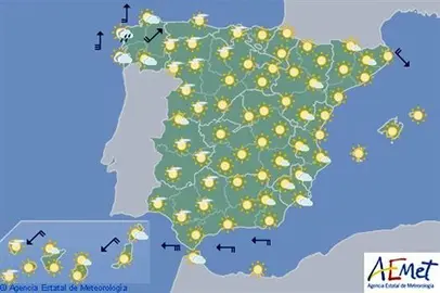 Hoy, cielo despejado y temperaturas diurnas al alza
