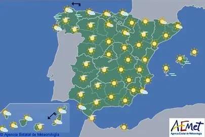 Hoy, cielos despejados y descenso de las temperaturas en el suroeste