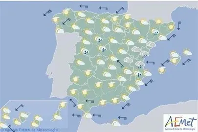 Temperaturas en descenso hoy