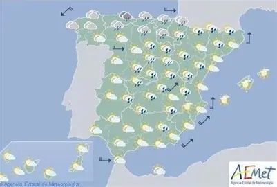 La inestabilidad se generaliza hoy y caen las temperaturas en el norte