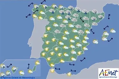 Cielo muy nuboso hoy, nieve en cotas bajas y desplome de las temperaturas