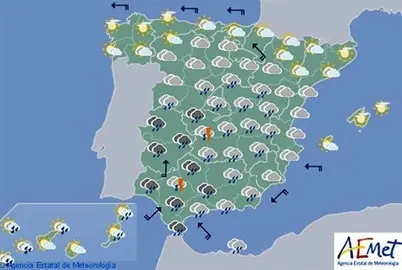 Hoy llover&aacute; en el sur de la pen&iacute;nsula y Canarias y subir&aacute;n las temperaturas