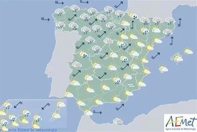 Hoy, lluvias en el norte y Canarias y descenso t&eacute;rmico en el interior