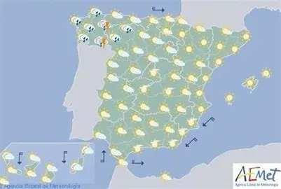 Hoy temperaturas muy altas en el interior y fuertes tormentas en noroeste