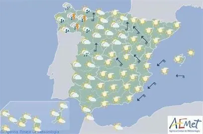 Hoy, cielos muy nubosos en el cuadrante noroccidental de la pen&iacute;nsula