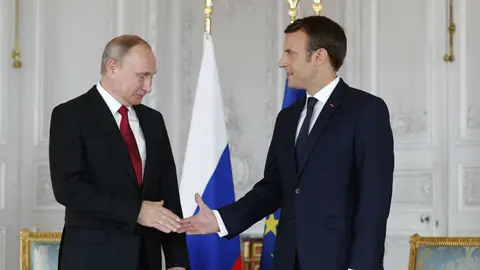 Macron Putin Versalles