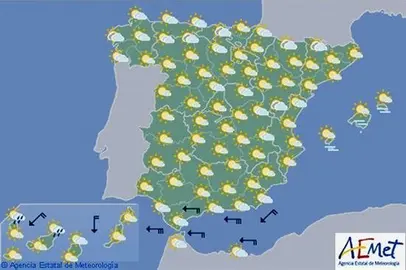 Cielos poco nubosos en todo el pa&iacute;s y las temperaturas siguen subiendo hoy