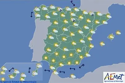 Hoy, chubascos y tormentas en muchos puntos de la pen&iacute;nsula