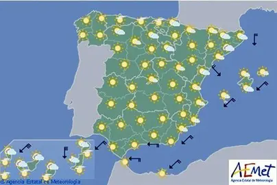 Bajan las temperaturas en Mediterr&aacute;neo y suben en el resto de la Pen&iacute;nsula
