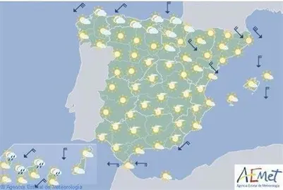 Hoy, mucho calor en el interior peninsular, valles y depresiones