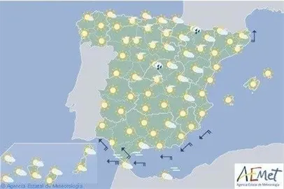 Temperaturas muy altas en el norte y tormentas en el sistema Ib&eacute;rico hoy
