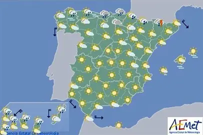 M&aacute;s chubascos y tormentas en el norte, fuertes en Pirineos y Navarra