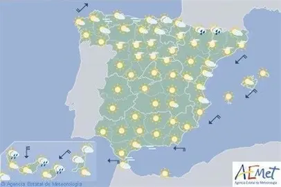 Hoy vuelve el calor al interior peninsular