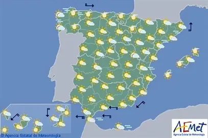 Sigue el calor en los valles del interior y llegan precipitaciones