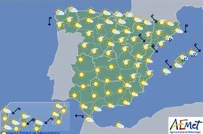 Las temperaturas suben hoy en el centro y el norte peninsular