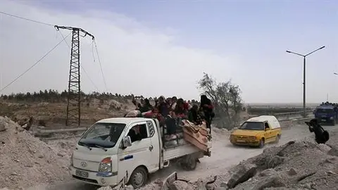 Casi 60 muertos en 3 d&iacute;as por bombardeos de la coalici&oacute;n en Al Raqa
