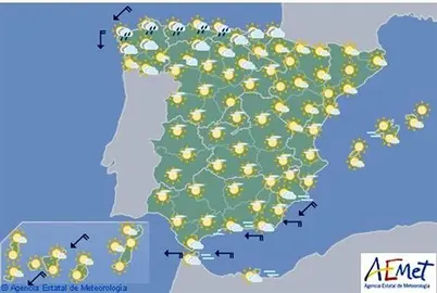 Hoy, temperaturas en descenso en &aacute;reas del oeste peninsular