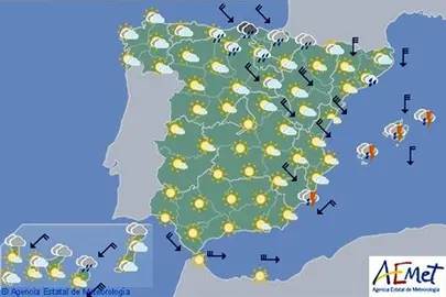 Hoy precipitaciones localmente fuertes en Cantabria, Navarra y Catalu&ntilde;a