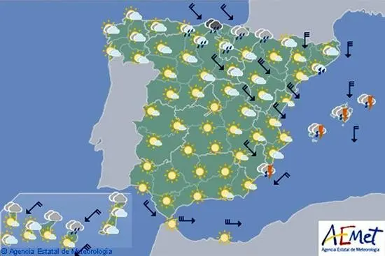 Hoy precipitaciones localmente fuertes en Cantabria, Navarra y Catalu&ntilde;a