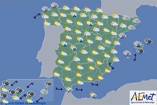 Nieve en muchos lugares y lluvias fuertes en Cataluña y Baleares para hoy