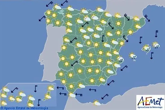 Suben las temperaturas ma&ntilde;ana en la mitad norte, pero bajan en el sur