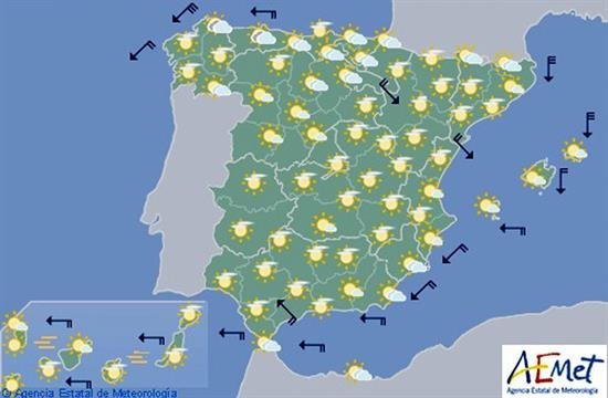Hoy bajan las temperaturas en el Mediterráneo y suben en Galicia