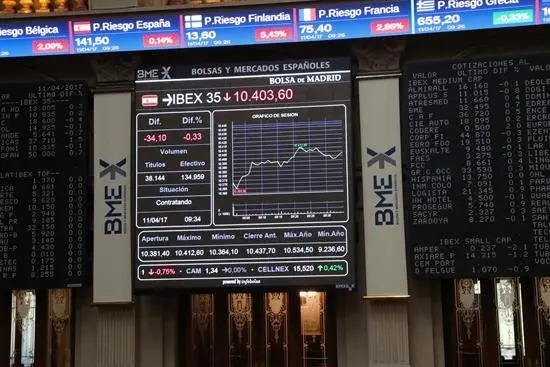 La Bolsa espa&ntilde;ola abre con una subida del 0,41 % hasta los 10.365,6 puntos