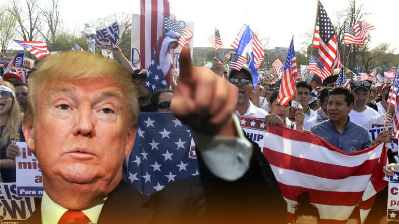 Manifestación Inmigrabtes Trump