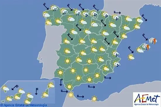 Temperaturas en ascenso en el norte a partir de hoy