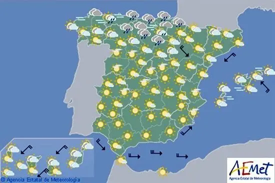 Chubascos y tormentas de Cant&aacute;brico a Pirineos y sistema Ib&eacute;rico