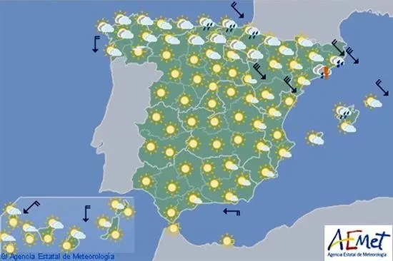 Bajan las temperaturas y llegan chubascos al noreste peninsular