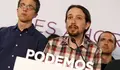 pablo iglesias e iñigo errejon durante una rueda de prensa de podemos