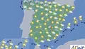 Temperaturas altas en zonas de la mitad interior sur peninsular y Mallorca